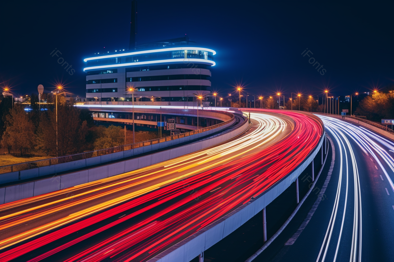 道路城市夜景都市灯光车道车流街道光轨光流高楼大厦摄影,高清,摄影图,摄影图片,图片大全,摄影图免费下载